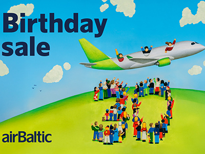 <p>Az airBaltic 30. születésnapja alkalmából most különleges árakon repülhetsz el Európa pezsgő nagyvárosaiba és hangulatos kisvárosaiba. Akár egy hétvégi városlátogatásra vágysz, akár hosszabb pihenést tervezel, itt az idő, hogy lefoglald a jegyed és kihasználd a jubileumi ajánlatot.</p>